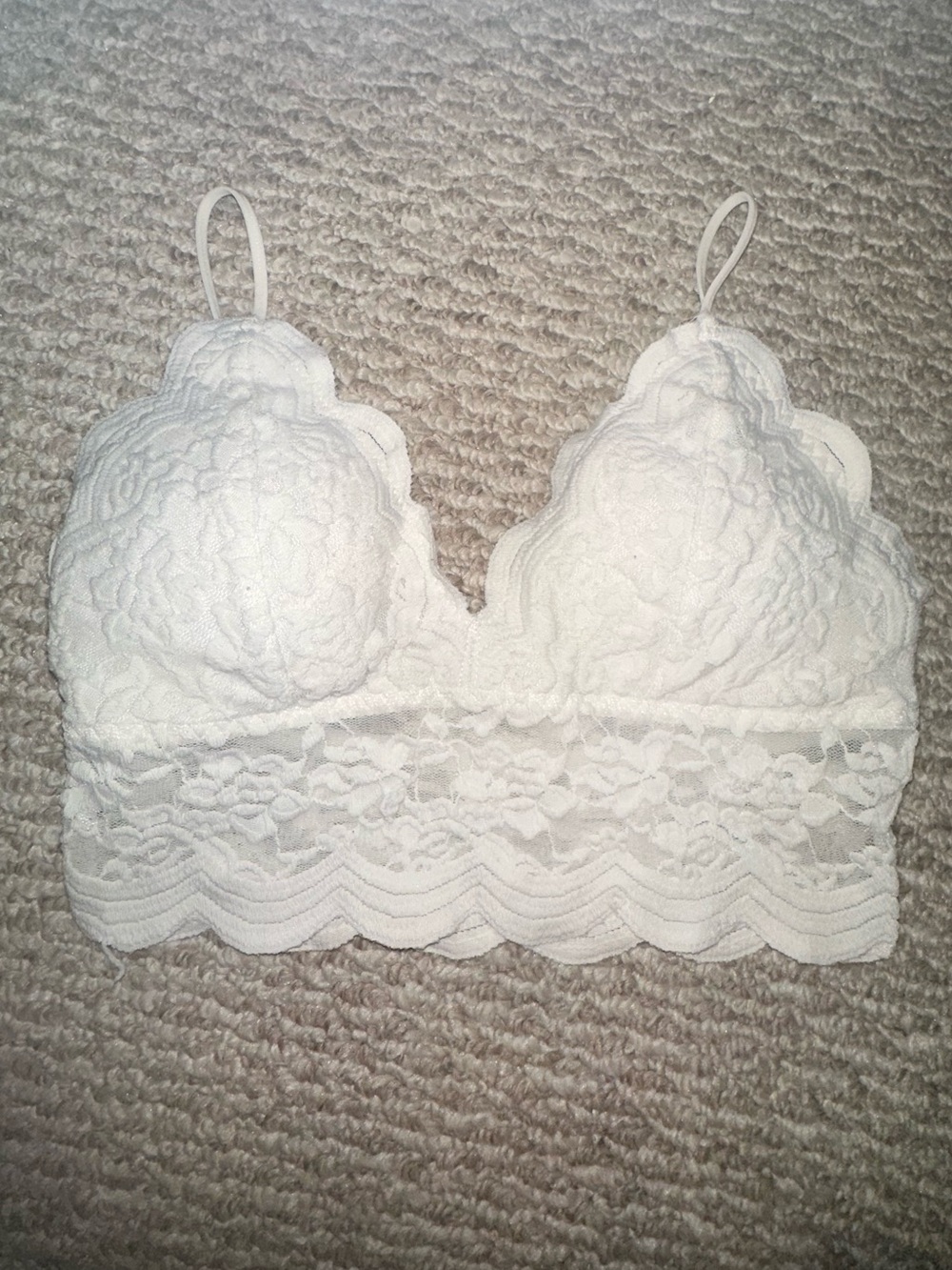 Wishlist White Lace Longline Bralette/Top